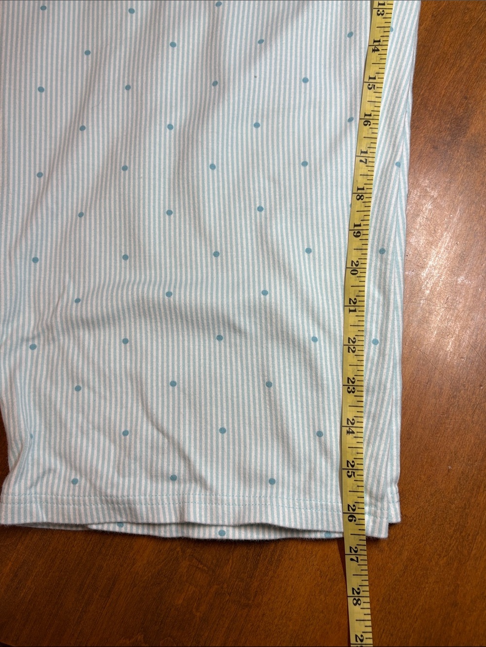Talbots Light Blue Long Sleeve Pajama Set with Patterned Pants, 2X - Picture 10 of 12